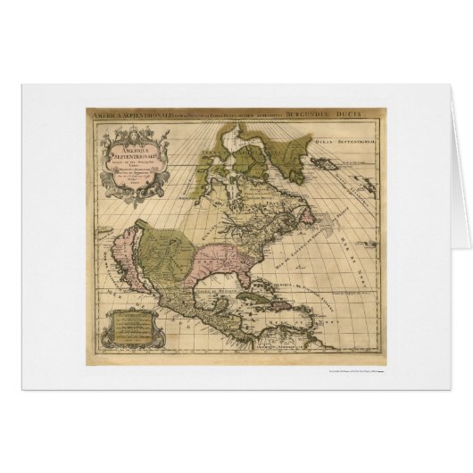 Map of North America by Alexis Hubert Jaillot 1694 (Front Horizontal)