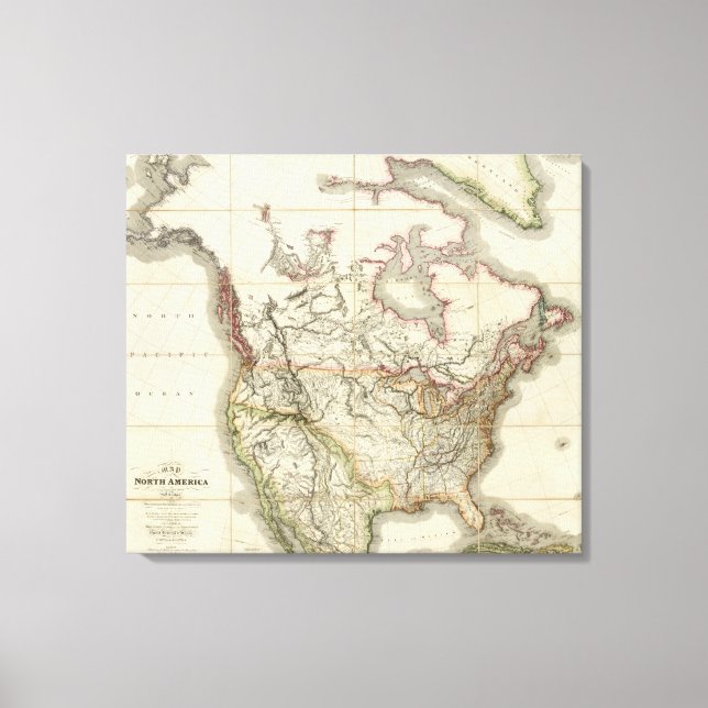Map of North America Canvas Print (Front)