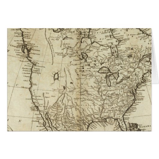 Map of North America Cards (Front Horizontal)