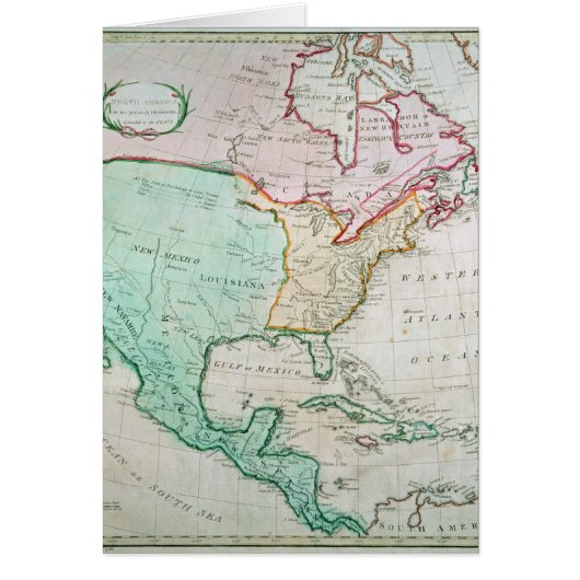 Map of North America Cards (Front)