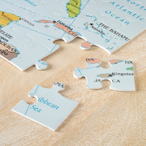 Map of NorthAmerica Jigsaw Puzzle Zazzle
