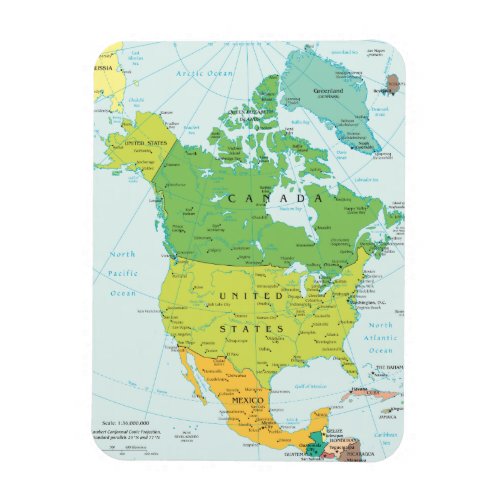 Map of North_America Magnet