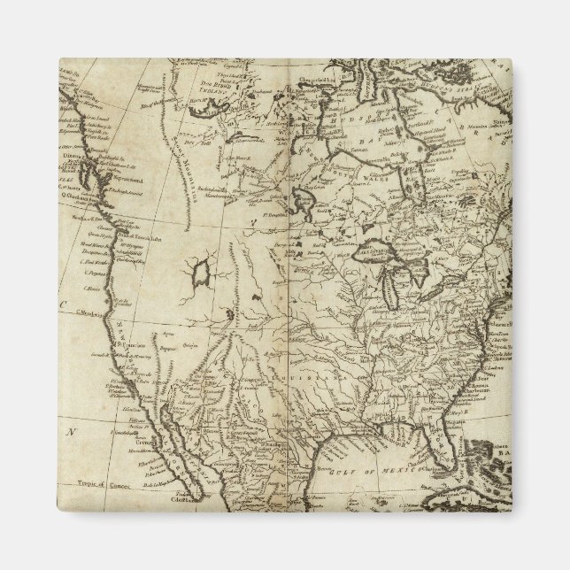 Map of North America Magnet (Front)