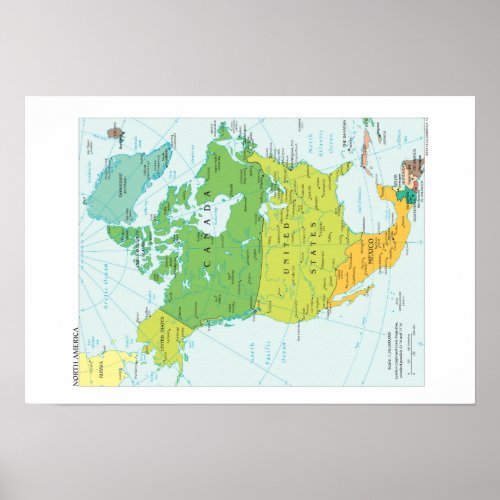 Map of North_America Poster