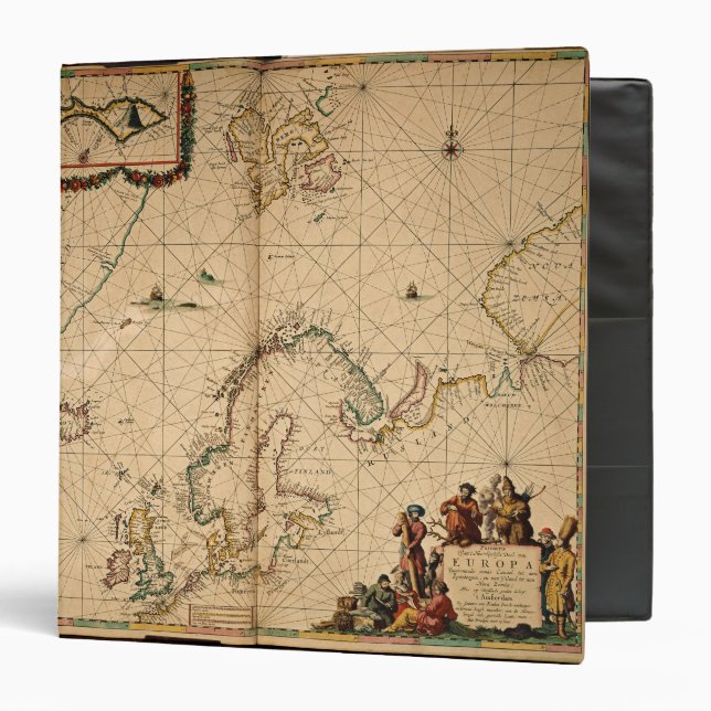 Map of Northern Europe 3 Ring Binder (Front/Inside)