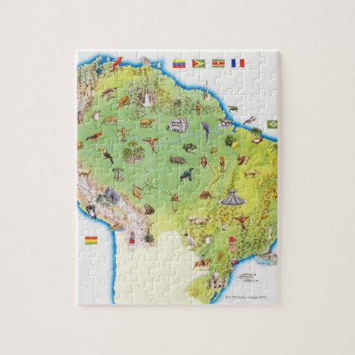 Map of Northern South America Jigsaw Puzzle