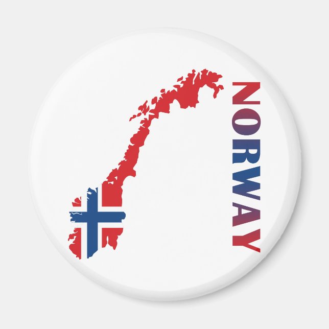Map Of Norway Magnet (Front)