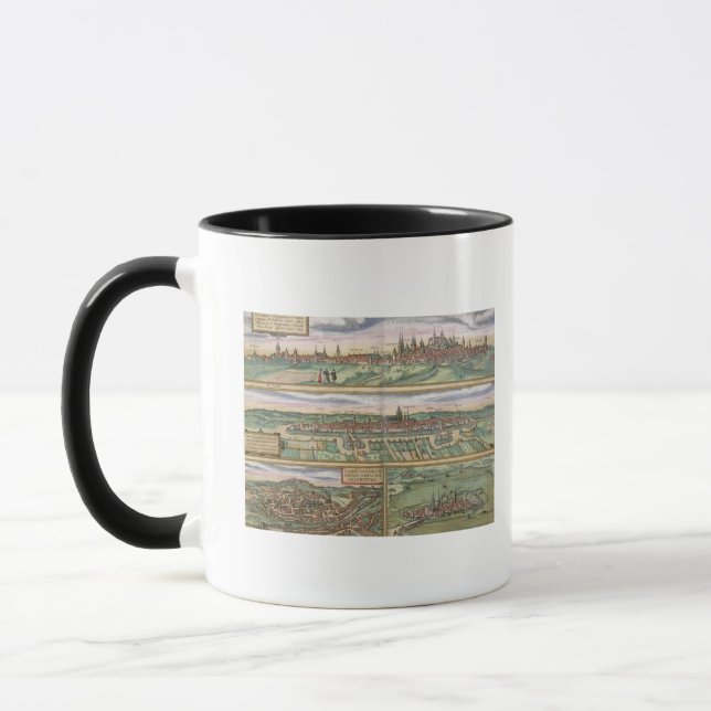 Map of Nuremberg, Ulm, and Saltzburg, from 'Civita Mug (Left)