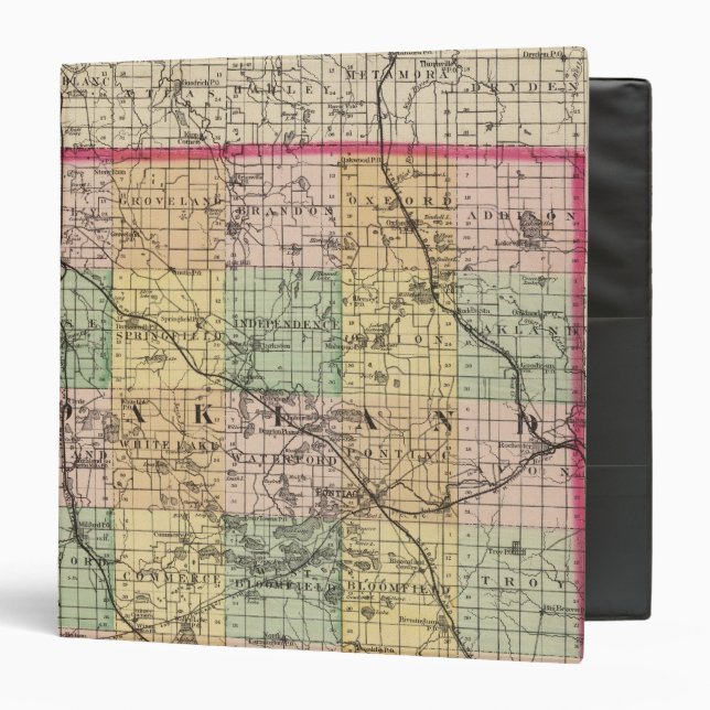 Map of Oakland County, Michigan Binder (Front/Inside)