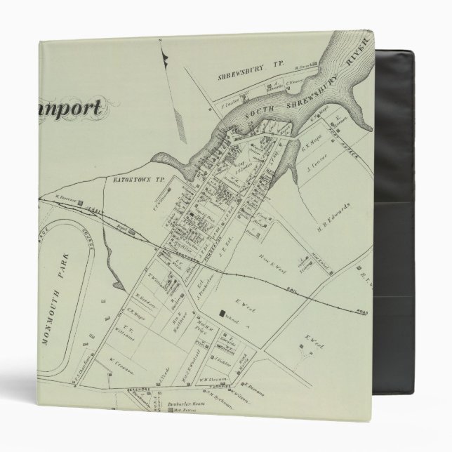 Map of Oceanport, NJ Binder (Front/Inside)
