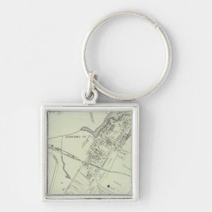 Map of Oceanport, NJ Keychain