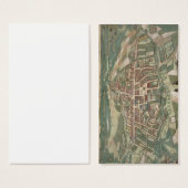 Map of Odense, from 'Civitates Orbis Terrarum' by (Front & Back)