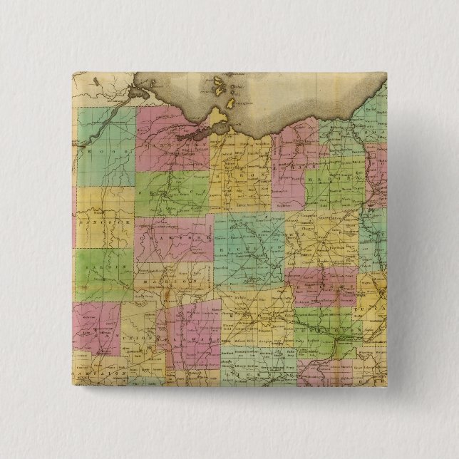 Map of Ohio 2 Pinback Button (Front)