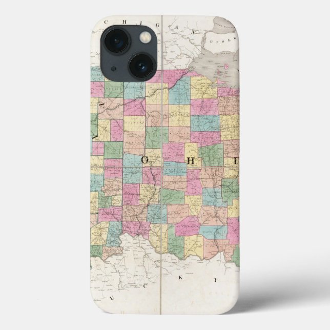Map of Ohio And Indiana Case-Mate iPhone Case (Back)