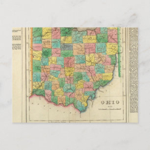 Map Of Ohio Postcard