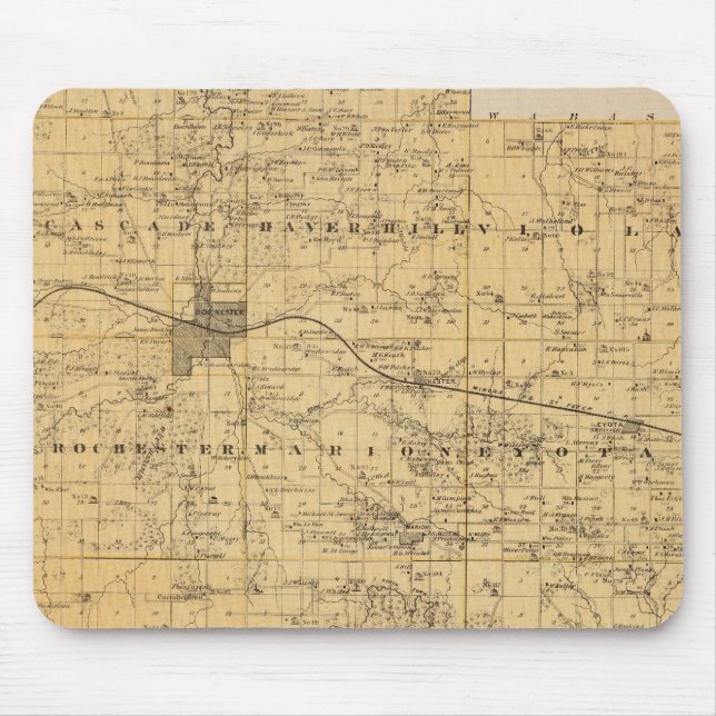 Map of Olmsted County, Minnesota Mouse Pad (Front)