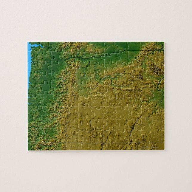 Map of Oregon Jigsaw Puzzle (Horizontal)