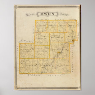 Map of Owen County Poster