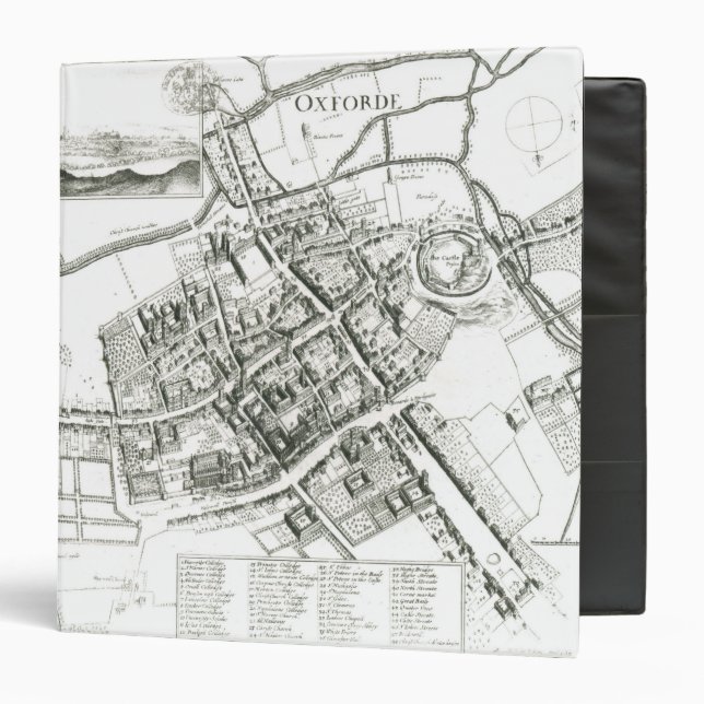 Map of Oxford, 1643 Binder (Front/Inside)
