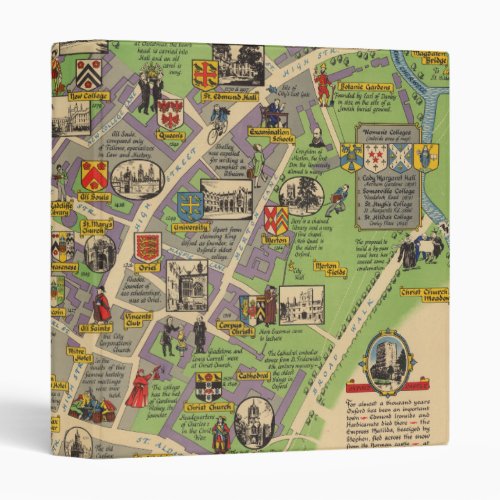 Map of Oxford England British Railways 3 Ring Binder