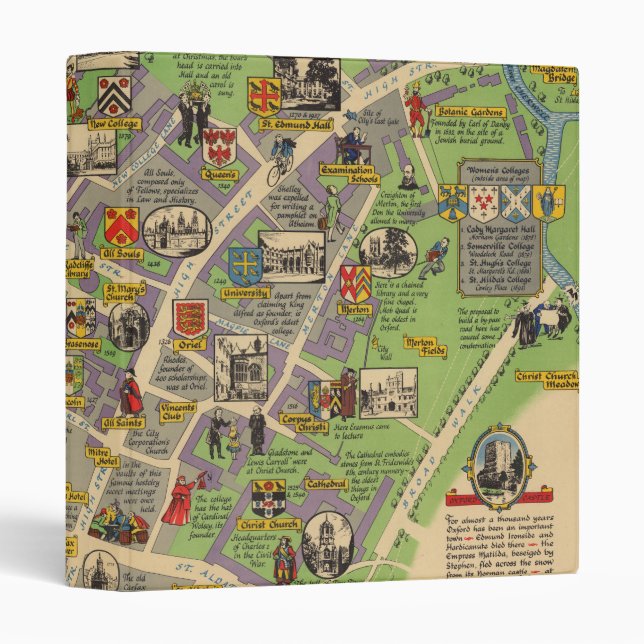 Map of Oxford, England (British Railways) 3 Ring Binder (Front/Spine)