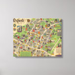 Map of Oxford, England (British Railways) Canvas Print