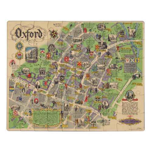 Map of Oxford England British Railways Jigsaw Puzzle
