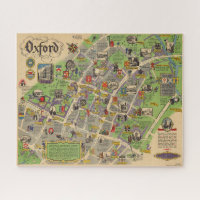 Map of Oxford, England (British Railways)