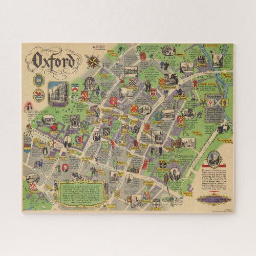 Map of Oxford England British Railways Jigsaw Puzzle