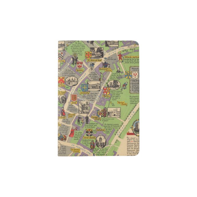 Map of Oxford, England (British Railways) Passport Holder (Front)