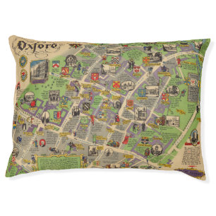 Map of Oxford, England (British Railways) Pet Bed