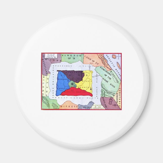 Map Of Oz Magnet (Front)