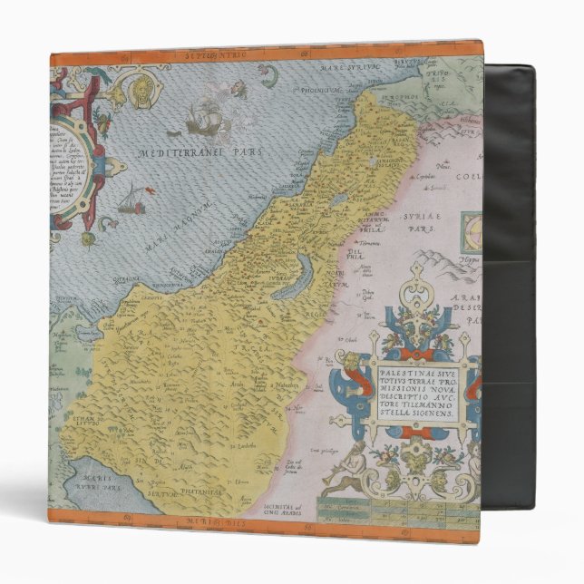 Map of Palestine 3 Ring Binder (Front/Inside)