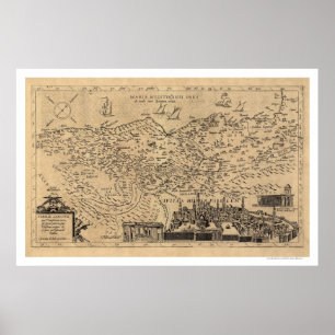 Map of Palestine by Tilemann Stella 1600 Poster