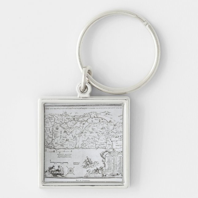 Map of Palestine, from a Passover Haggadah Keychain (Front)