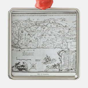 Map of Palestine, from a Passover Haggadah Metal Ornament