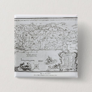 Map of Palestine, from a Passover Haggadah Pinback Button