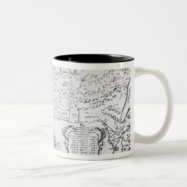 Map of Palestine, from a Passover Haggadah Two-Tone Coffee Mug (Right)