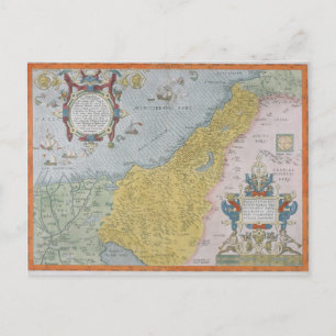 Map of Palestine Postcard