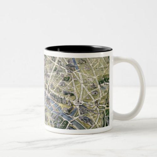 Map of Paris during the Grands Travaux Two_Tone Coffee Mug