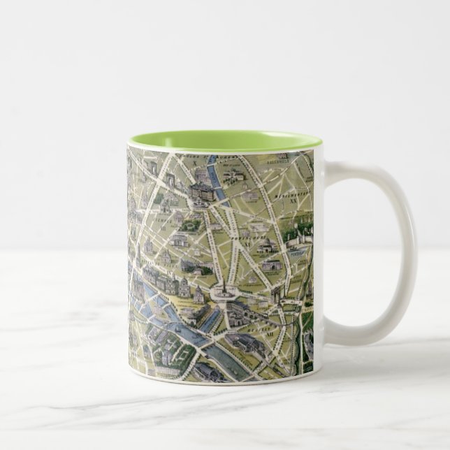 Map of Paris during the period of the Grands Two-Tone Coffee Mug (Right)