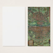 Map of Paris, from 'Civitates Orbis Terrarum' by G (Front & Back)