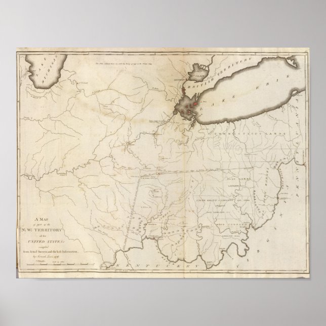 Map of part of the North West Territory Poster (Front)