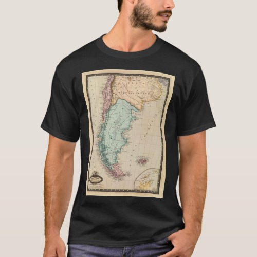 Map Of Patagonia 1860  T_Shirt