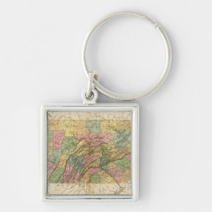 Map of Pennsylvania and New Jersey Keychain