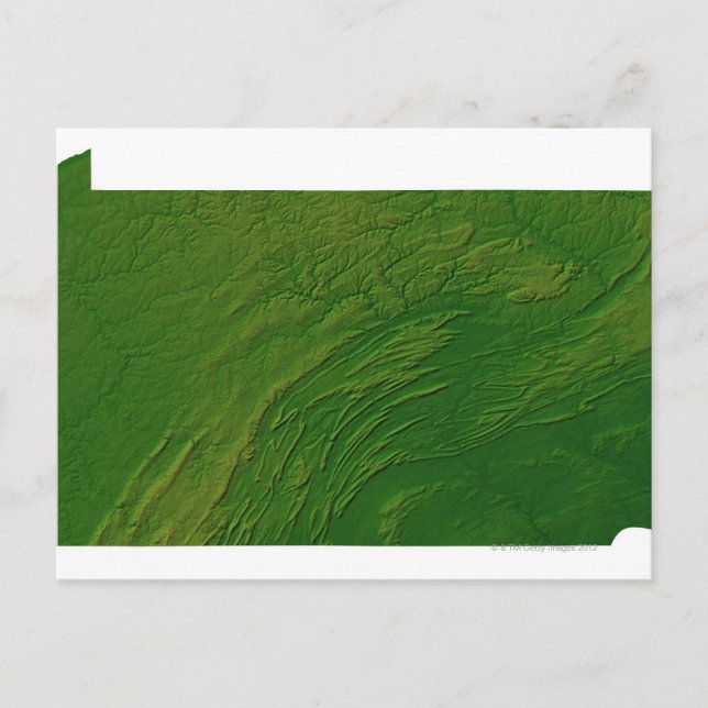 Map of Pennsylvania Postcard (Front)