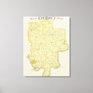 Map of Perry County Canvas Print