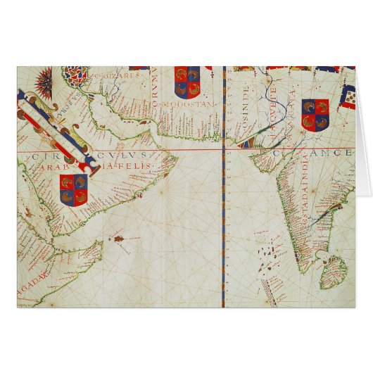 Map of Persia, Arabia and India Cards (Front Horizontal)