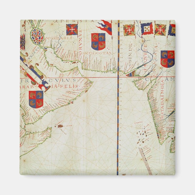 Map of Persia, Arabia and India Magnet (Front)
