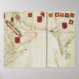 Map of Persia, Arabia and India Poster